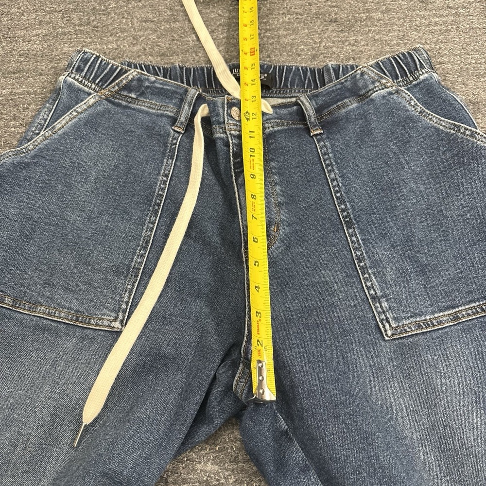 Judy Blue Jeans 16W Blue High Waist Wide Leg DrawstringCarpenter Beach Nautical - Picture 5 of 11